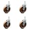 Service Caster 6 Inch High Temp Phenolic Wheel Swivel 3/8 Inch Threaded Stem Caster Set SCC SCC-TS20S615-PHRHT-381615-4 - alternate 1